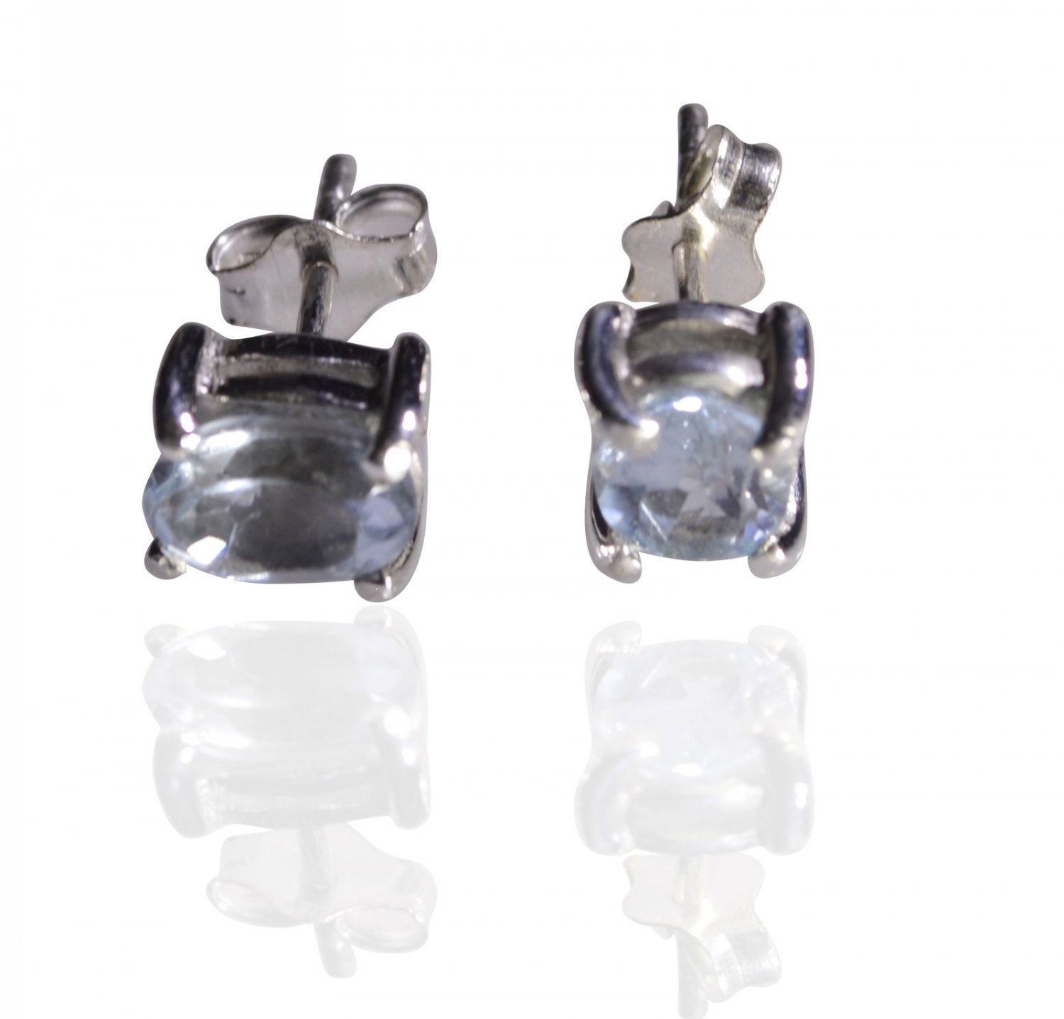 elegant Blue Topaz 925 Sterling Silver Blue Earring Natural simply US