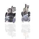 elegant Blue Topaz 925 Sterling Silver Blue Earring Natural simply US
