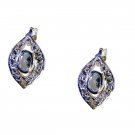 pulchritudinous Blue Topaz 925 Sterling Silver Blue Earring genuine indian US