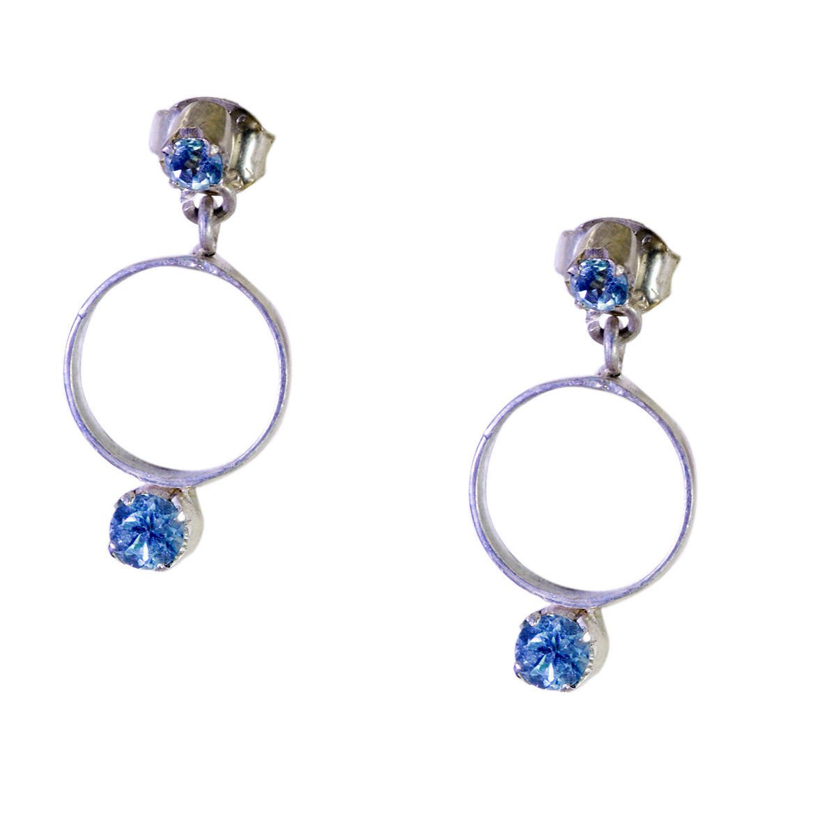 splendid Blue Topaz 925 Sterling Silver Blue Earring genuine jaipur US
