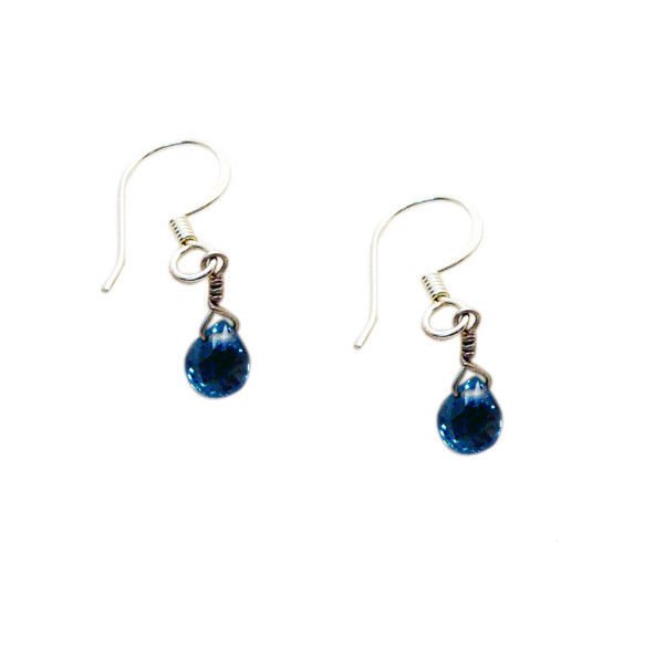 splendiferous Blue Topaz Solid Sterling Silver Blue Earring Natural Designer US