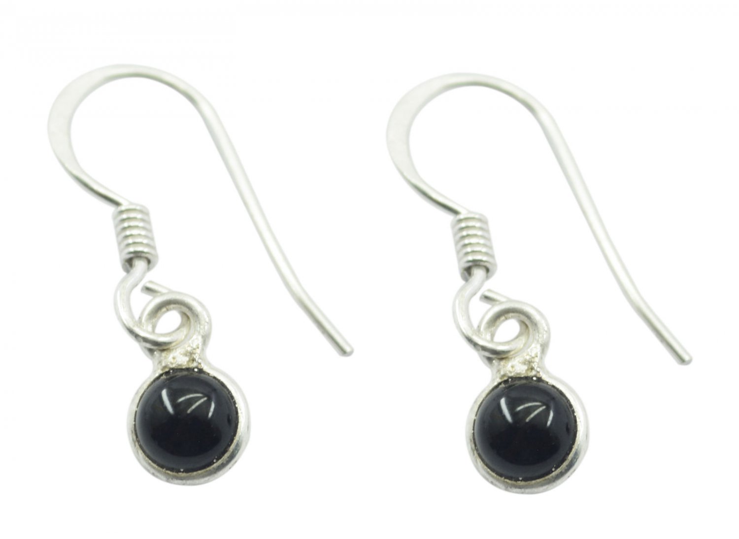 handsome Black Onyx 925 Sterling Silver Black Earring Natural supplies US