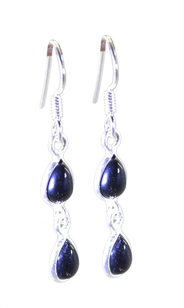 pulchritudinous Black onyx 925 Sterling Silver Black Earring Natural supplies US