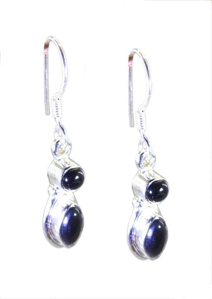 exquisite Black onyx 925 Sterling Silver Black Earring genuine suppiler US