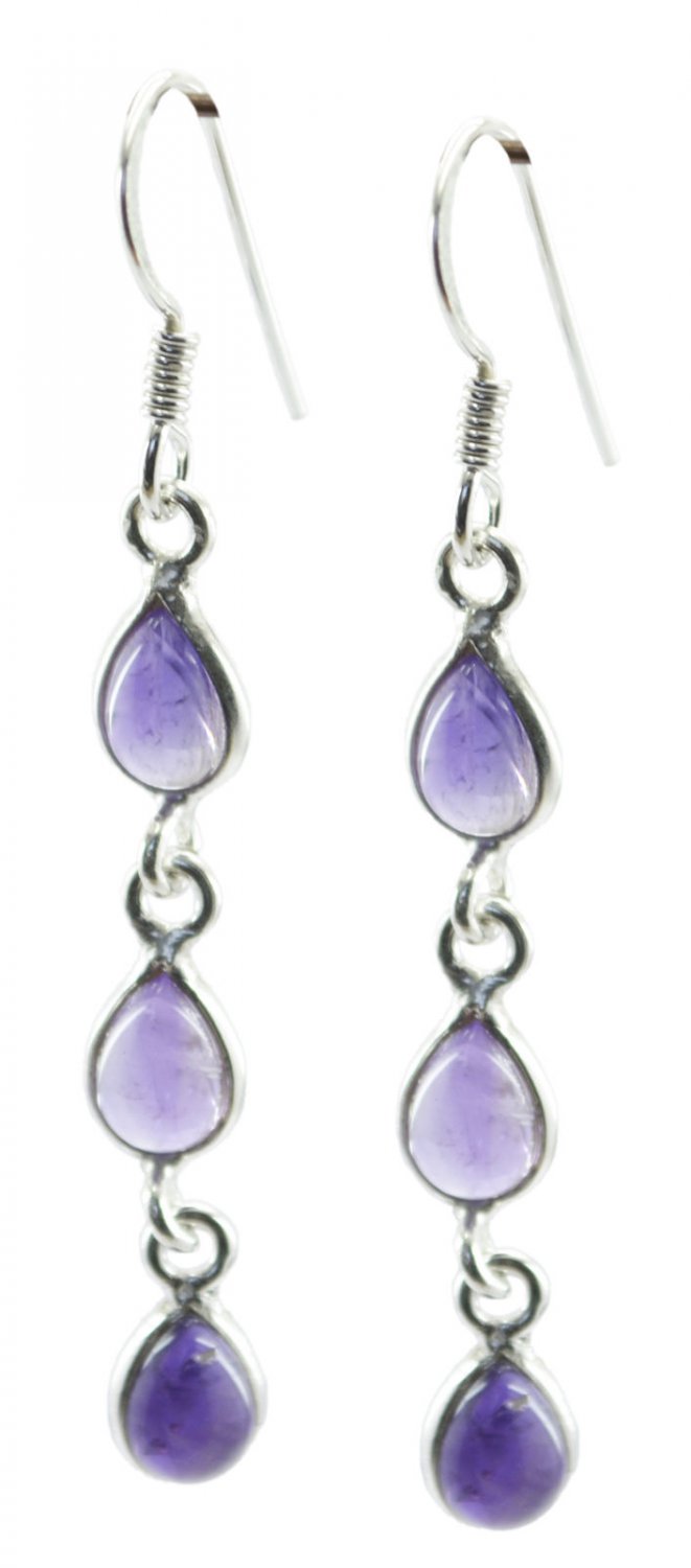 appealing Amethyst 925 Sterling Silver Purple Earring Natural gemstones US