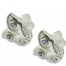 classy Amethyst 925 Sterling Silver Purple Earring Natural jaipur US