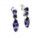 gorgeous Amethyst 925 Sterling Silver Purple Earring genuine jaipur US