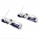 fair Amethyst 925 Sterling Silver Purple Earring genuine wholesale US