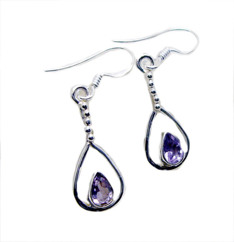 classy Amethyst 925 Sterling Silver Purple Earring Natural india US