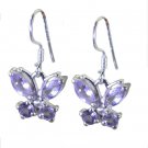 inviting Amethyst 925 Solid Sterling Silver Purple Earring genuine supplies US