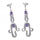 appealing Amethyst 925 Solid Sterling Silver Purple Earring genuine jewellery US