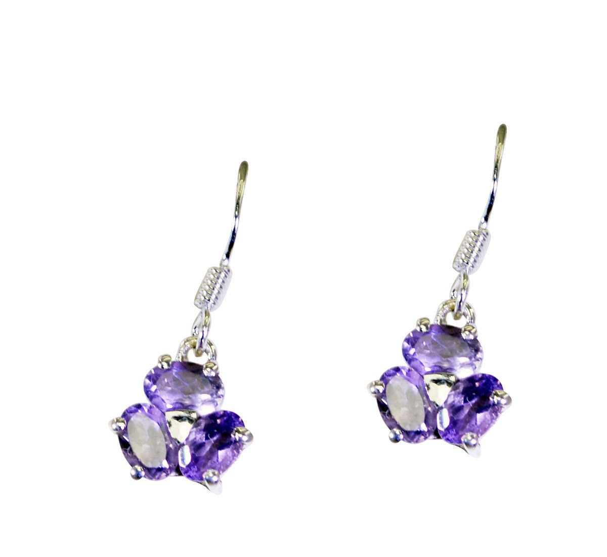 gorgeous Amethyst 925 Solid Sterling Silver Purple Earring genuine general US