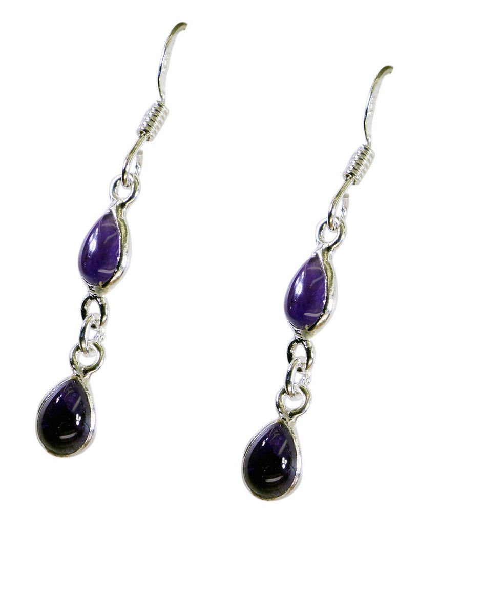 bonnie Amethyst 925 Solid Sterling Silver Purple Earring genuine freely US
