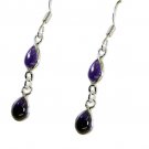 bonnie Amethyst 925 Solid Sterling Silver Purple Earring genuine freely US