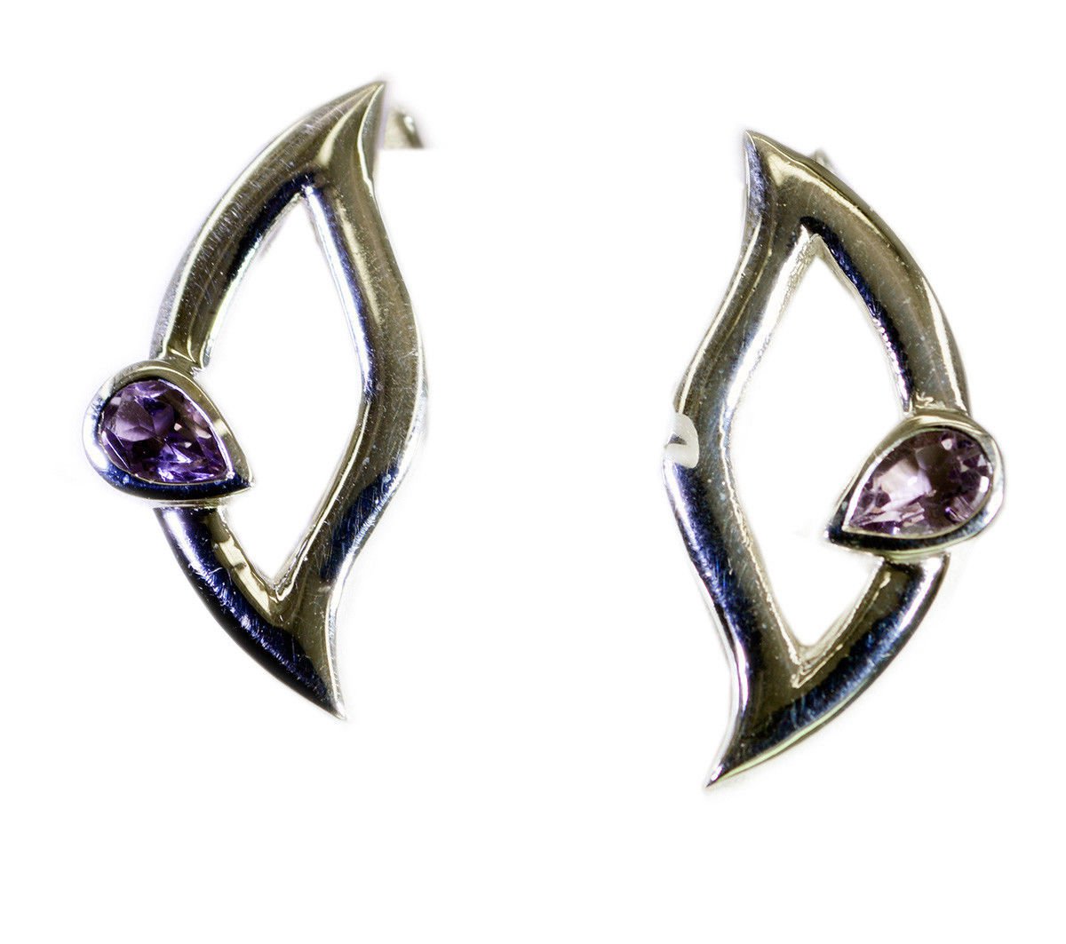delicate Amethyst 925 Solid Sterling Silver Purple Earring Natural gemstone US
