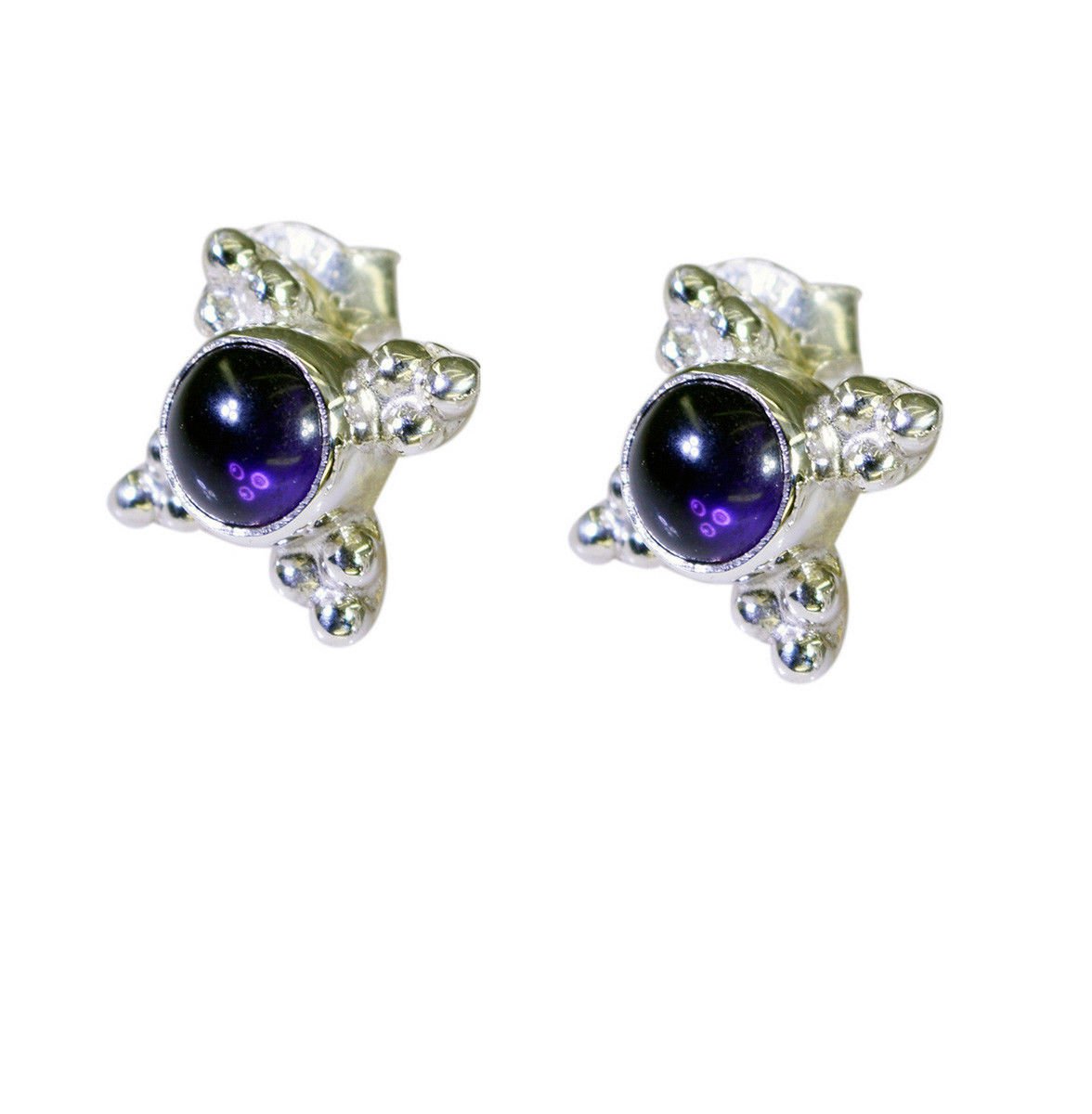 captivating Amethyst 925 Solid Sterling Silver Purple Earring Natural india US