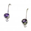bewitching Amethyst 925 Solid Sterling Silver Purple Earring genuine jaipur US