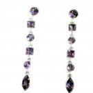 adorable Amethyst 925 Solid Sterling Silver Purple Earring genuine handmade US
