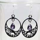 pulchritudinous Amethyst 925 Solid Sterling Silver Purple Earring Natural US