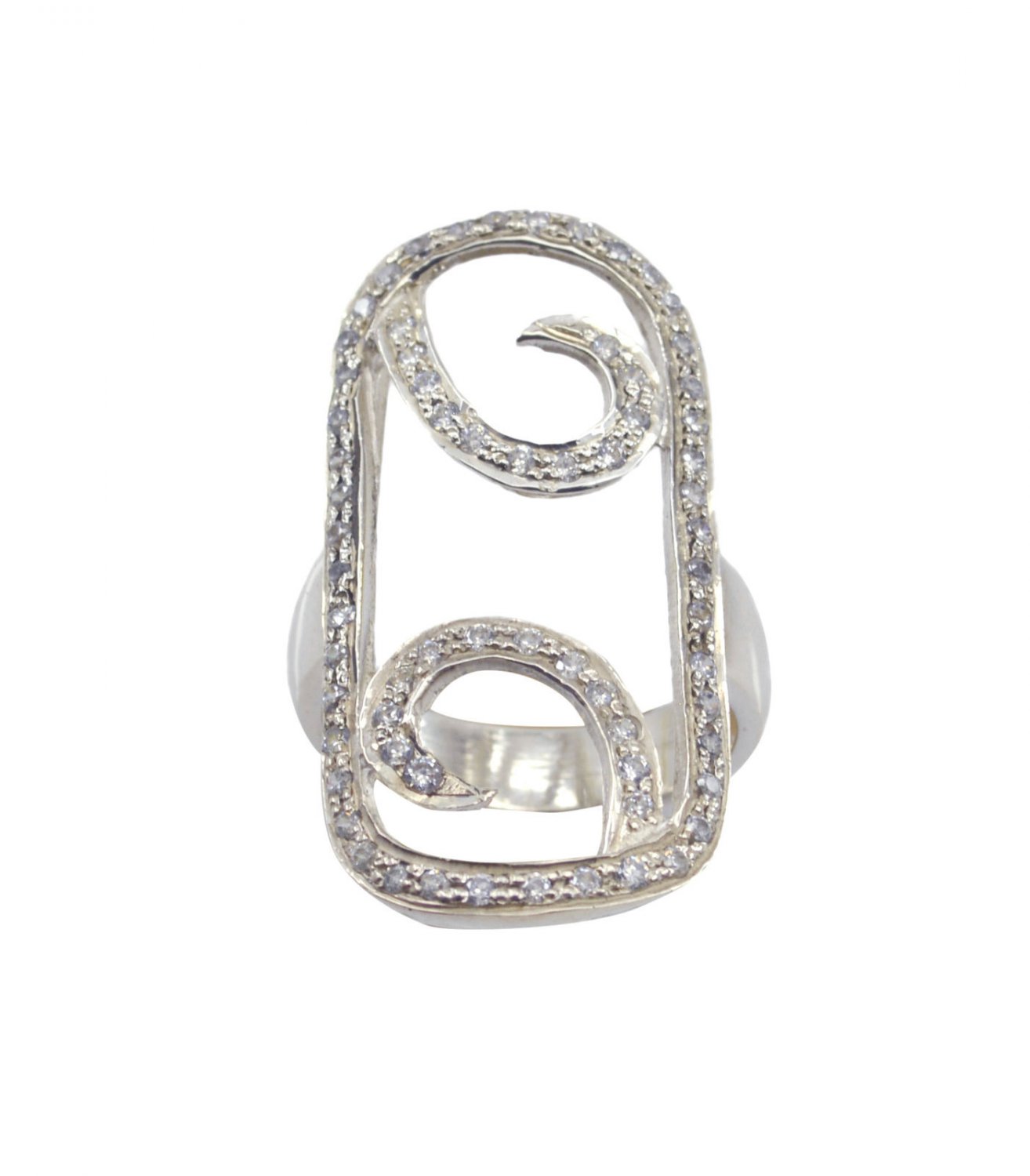 resplendent White CZ 925 Solid Sterling Silver White Ring Natural normaly US