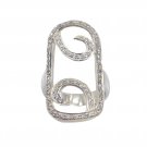 resplendent White CZ 925 Solid Sterling Silver White Ring Natural normaly US