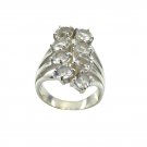 comely White CZ 925 Solid Sterling Silver White Ring genuine usually US