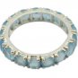 delicate Blue Chalcedony 925 Sterling Silver Blue Ring Natural handmade US