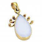 splendid Agate Gold Plated White Pendant Glass simply US