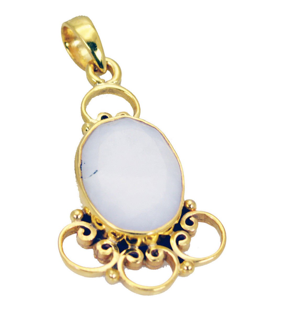 exquisite Agate Gold Plated White Pendant Fashion normaly US