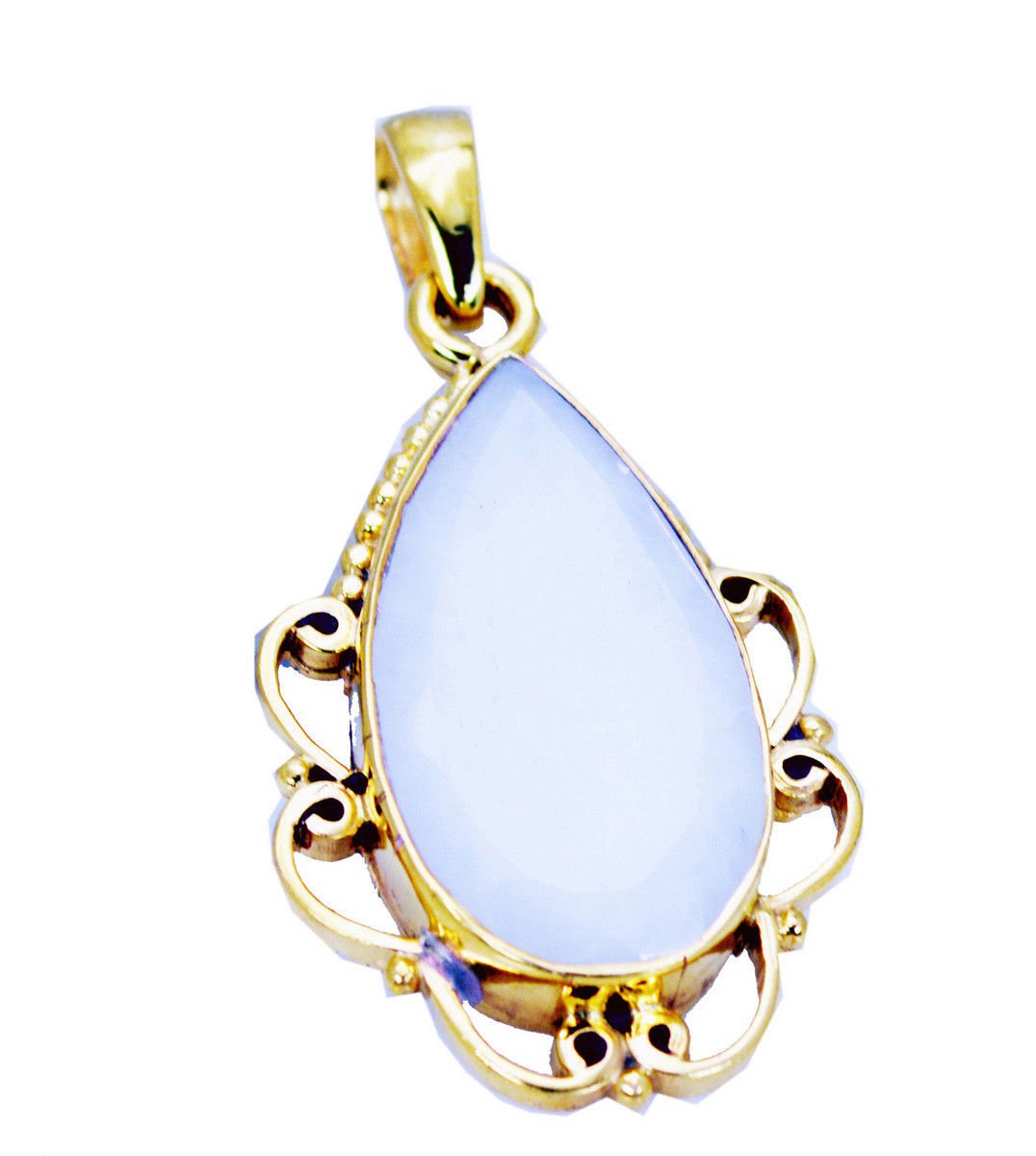 captivating Agate Gold Plated White Pendant Glass usual US