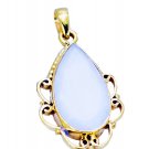 captivating Agate Gold Plated White Pendant Glass usual US