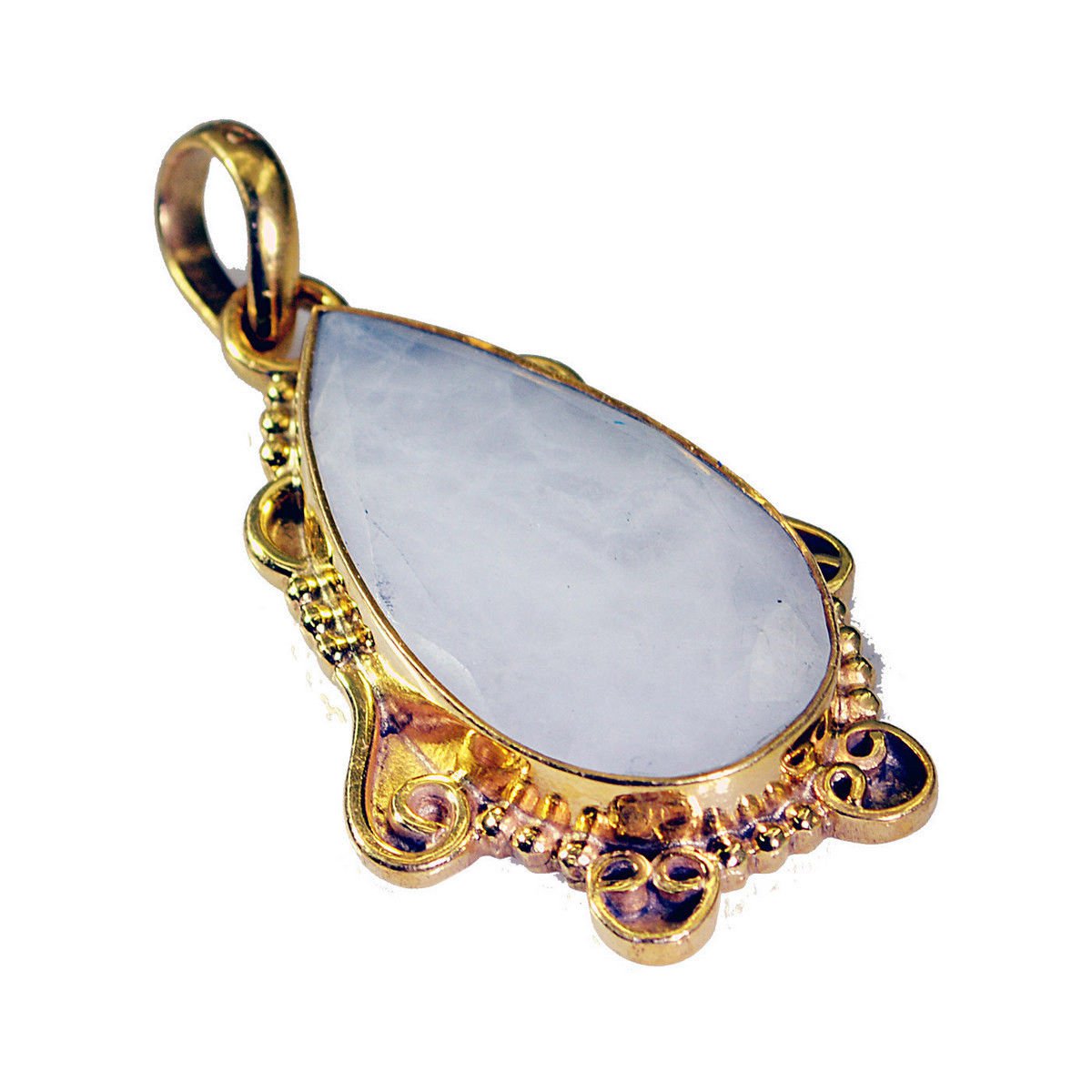 charming Agate Gold Plated White Pendant Fashion general US
