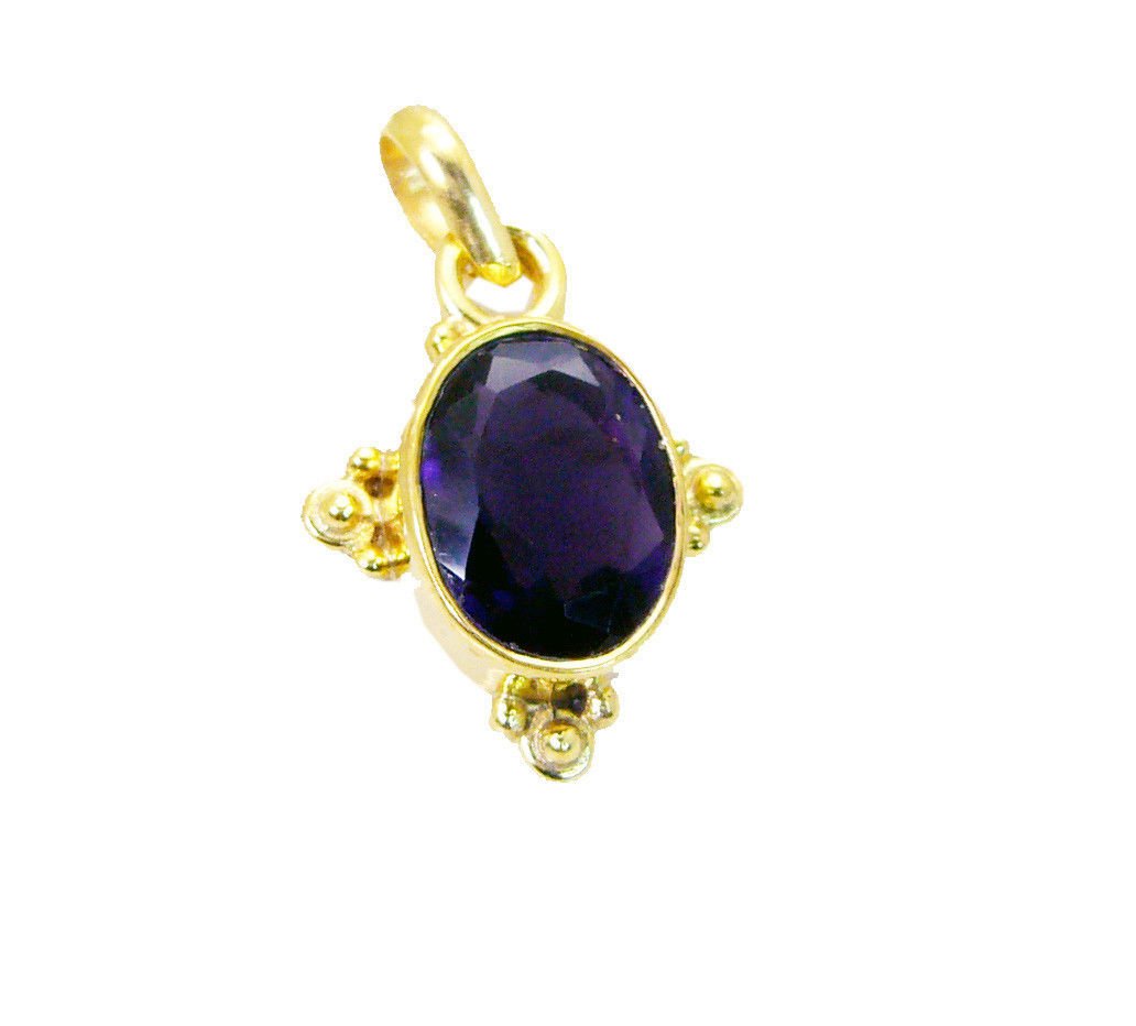 enticing Amethyst CZ Gold Plated Purple Pendant Glass supply US