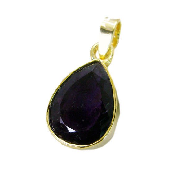 fine Amethyst Gold Plated Purple Pendant Fashion india US
