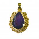 bonnie Amethyst Gold Plated Purple Pendant Fashion Designer US