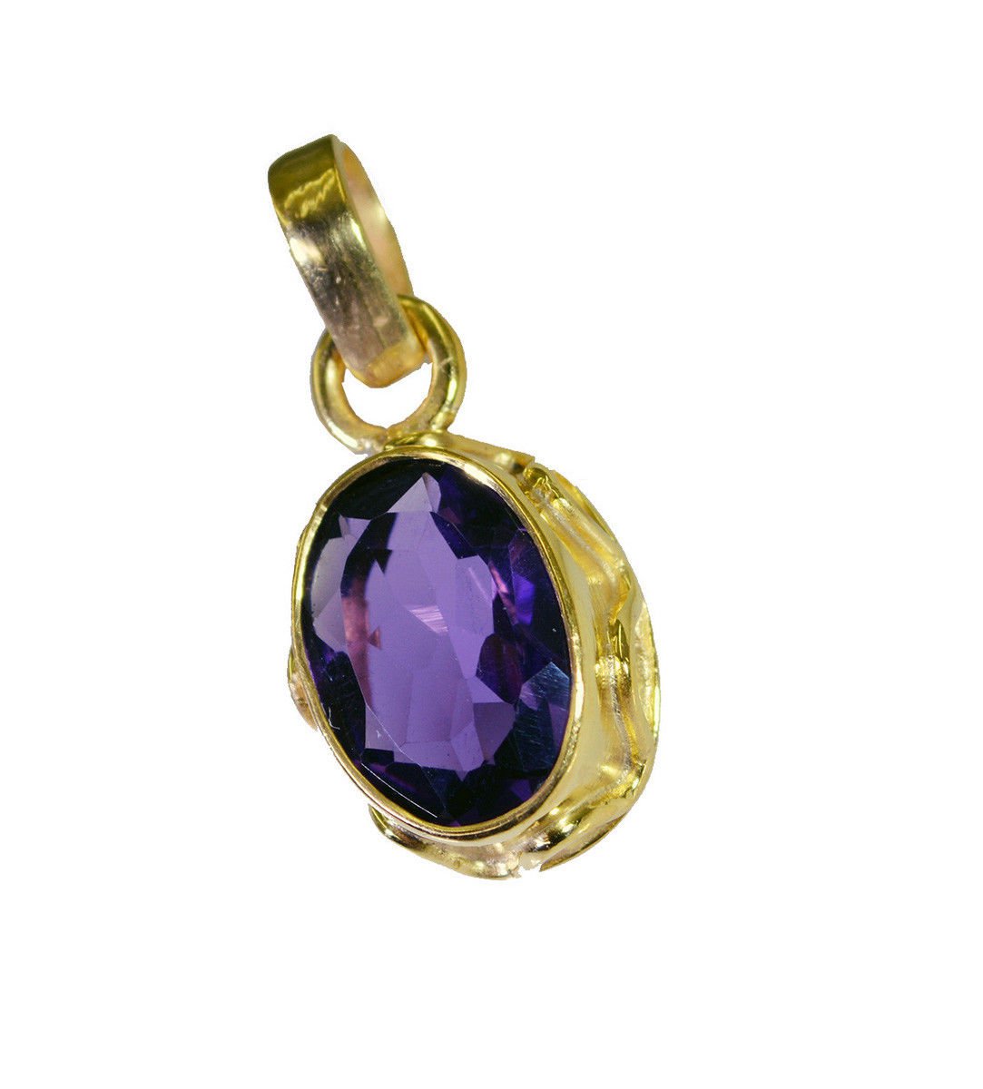 bewitching Amethyst Gold Plated Purple Pendant Glass jewelry US