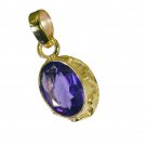captivating Amethyst Gold Plated Purple Pendant Fashion gemstone US