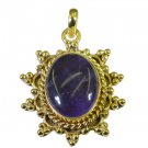 appealing Amethyst Gold Plated Purple Pendant Fashion india US