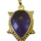 captivating Amethyst Gold Plated Purple Pendant Fashion jewellery US