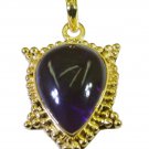 charming Amethyst Gold Plated Purple Pendant Glass jewelry US