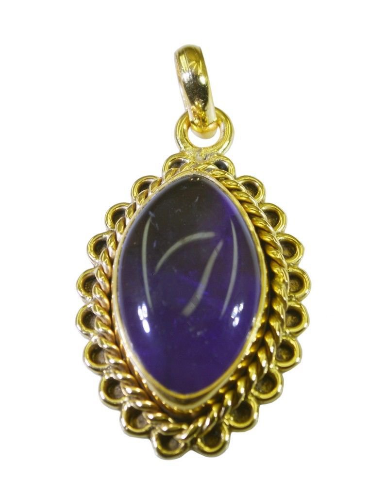delicate Amethyst Gold Plated Purple Pendant Fashion common US