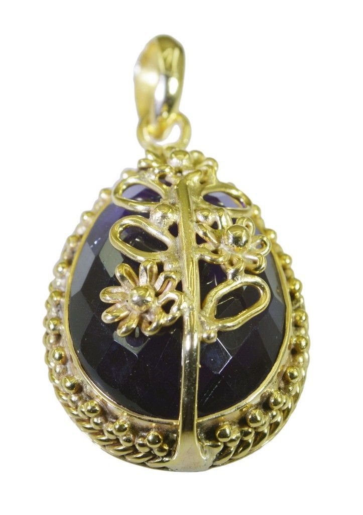 excellent Amethyst Gold Plated Purple Pendant Glass generally US