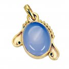 fair Blue Chalcedony Gold Plated Blue Pendant Fashion gemstones US