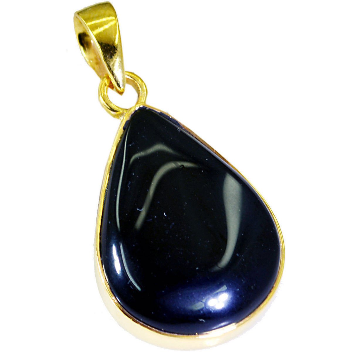 resplendent Black Onyx Gold Plated Black Pendant Fashion normaly US