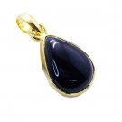 adorable Black onyx Gold Plated Black Pendant Glass Designer US