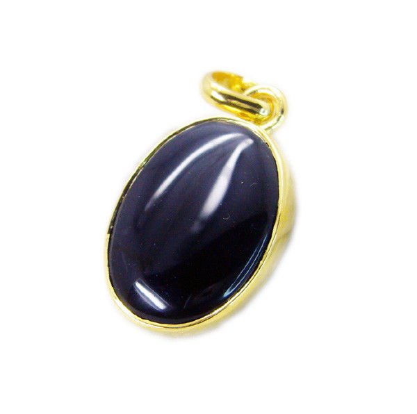 classy Black onyx Gold Plated Black Pendant Fashion wholesale US