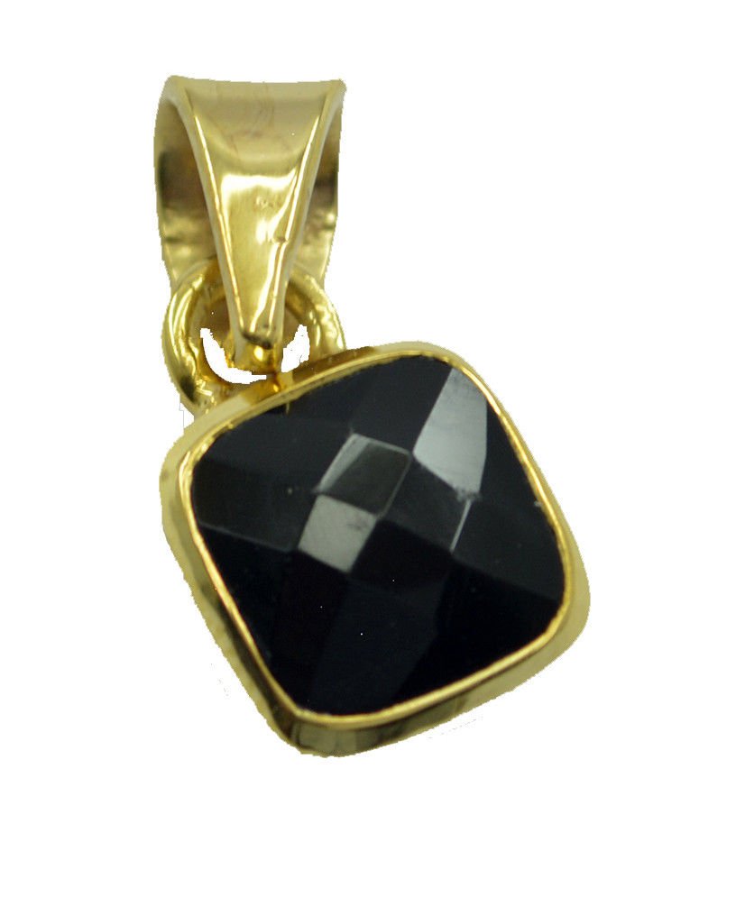 splendid Blaxk Onyx Gold Plated Black Pendant Fashion india US