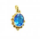 captivating Blue Topaz CZ Gold Plated Blue Pendant Glass generally US