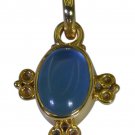 enticing Blue Topaz CZ Gold Plated Blue Pendant Glass suppiler US