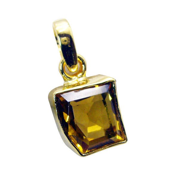 enticing Citrine CZ Gold Plated Yellow Pendant Glass freely US